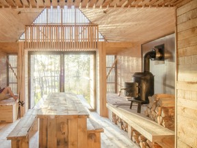 Shelter from the storm — a naive timber structure in Nova Scotia.