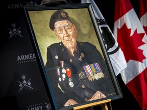 A ceremony was held to honour the service of Philip Favel in the Second World War at the Canadian War Museum on Sunday. A portrait of Favel — painted by Elaine Goble — was unveiled.