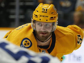 Austin Watson when playing for the Nashville Predators.