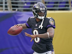 Ravens quarterback Lamar Jackson still has a chance to play in Tuesday's game against the Steelers.