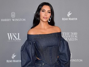 In this file photo taken on November 6, 2019 US media personality Kim Kardashian West attends the WSJ Magazine 2019 Innovator Awards at MOMA in New York City.