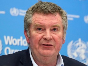 Michael J. Ryan, Executive Director of the WHO Health Emergencies Programme, attends a news conference on the novel coronavirus in Geneva, Febr. 11, 2020.