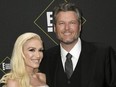 Gwen Stefani and Blake Shelton attend the 2019 E! People's Choice Awards at Barker Hangar on November 10, 2019 in Santa Monica, California.