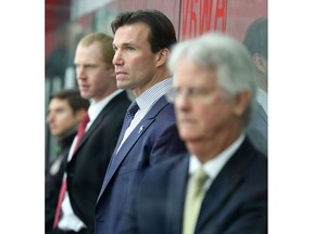 2015 Files: Luke Richardson watches from the bench  as head coach of the  Binghamton Senators