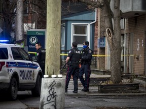 Ottawa police were investigating a shooting on Nepean Street, Saturday, Dec. 5, 2020.