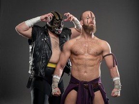 Evil Uno (Nicolas Dansereau) and Stu Grayson (Marc Dionne) have gone from Gatineau to the spotlight of All Elite Wrestling, as members of The Dark Order.