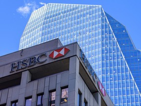 Pictured is the HSBC building in Downtown Calgary on Thursday, March 12, 2020.