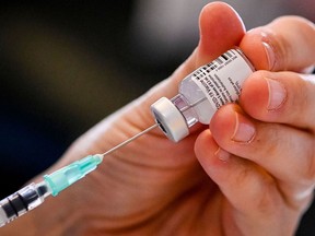 Files: A nurse prepares a dose of a Covid-19 vaccine