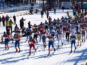 The mass-start men's 50K classic-style race in the 2019 Canadian cross-country ski championships, also hosted by the Nakkertok Nordic Ski Centre