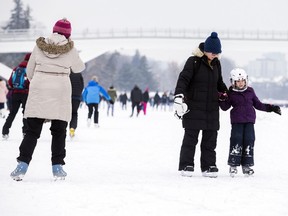 Skaters on the Rideau Canal Skateway in a file photo from last February.