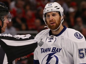 Braydon Coburn #55 has been traded from the Tampa Bay Lightning to the Ottawa Senators