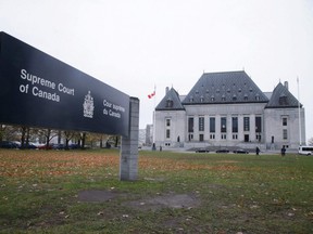 The Supreme Court of Canada is seen in Ottawa, Nov. 4, 2019.