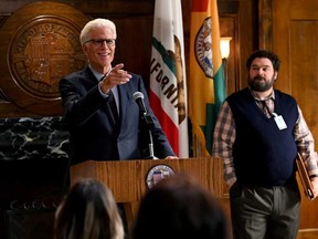 Ted Danson, left, and Bobby Moynihan star in “Mr. Mayor.”