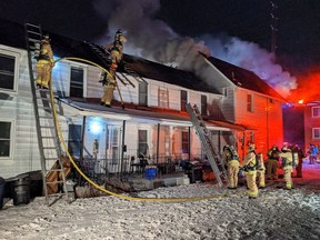 OTTAWA - Ottawa Fire Services on scene of a two-alarm fire on Hinchey Ave. between Lyndale & Burnside in Mechanicsville.