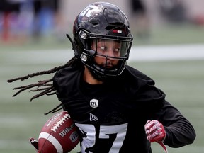 Ottawa RedBlacks Sherrod Baltimore during practice at TD Place in Ottawa Tuesday June 18 2019.