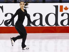 Gabrielle Daleman during a practice session at the Canadian National Skating Championships at TD Place in Ottawa on Thursday January 19, 2017.
