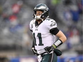 Carson Wentz was traded to the Colts for a 2021 third-round pick and a conditional 2022 second-round pick that becomes a first if Wentz takes 75 per cent of the Colts' offensive snaps next season or 70 per cent and the team makes the playoffs.