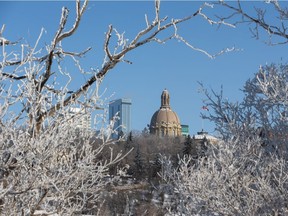 The Alberta Legislature is seen in this photo take on Feb. 8.