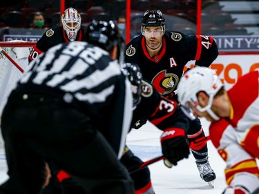 Ottawa Senators defenceman Erik Gudbranson during second period action against the Calgary Flames at the Canadian Tire Centre.