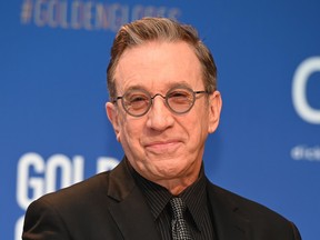 Tim Allen sits on stage ahead of the 77th Annual Golden Globe Awards nominations announcements at the Beverly Hilton hotel on Dec. 9, 2019.