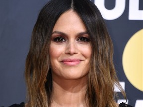 Rachel Bilson arrives at the 77th annual Golden Globe Awards on Jan. 5, 2020, at The Beverly Hilton hotel in Beverly Hills, Calif.