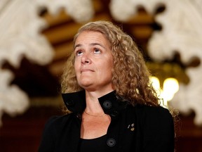 Julie Payette takes part in a news conference announcing her appointment as Canada's next Governor General, in the Senate foyer on Parliament Hill in Ottawa, July 13, 2017.