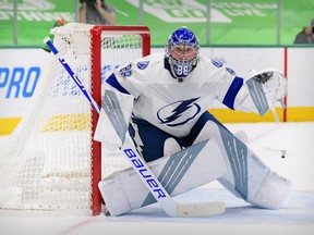 Tampa Bay Lightning goaltender Andrei Vasilevskiy has won 12 games in a row to set a franchise record that was formerly held by Louis Domingue (2018-2019).