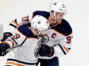 For the second straight season, Connor McDavid and Leon Draisaitl are the first two players to reach 50 points, and it now looks like they will once again finish 1-2 in the Art Ross Trophy race. Getty Images
