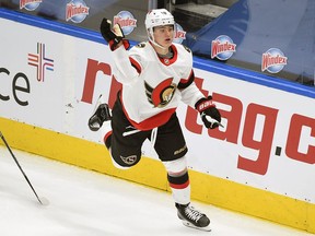 The Senators selected forward Tim Stuetzle third overall in the 2020 NHL draft.
