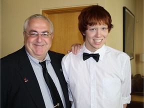 Coun. Allan Hubley and his son, Jamie, who took his own life in October 2011.