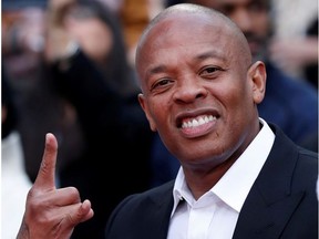 Dr. Dre attends a ceremony for composer Quincy Jones to place his hand and footprints in cement in the forecourt of the TCL Chinese theatre in Los Angeles, California, U.S., November 27, 2018.