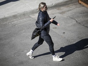 OTTAWA - April 3, 2021 - People were out and about in the ByWard Market with the lovely weather despite the first day of shutdown in Ontario Saturday, April 3, 2021.