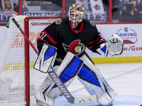 Ottawa Senators goaltender Anton Forsberg