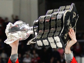 The Memorial Cup championship trophy