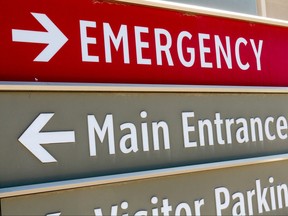 Emergency room sign