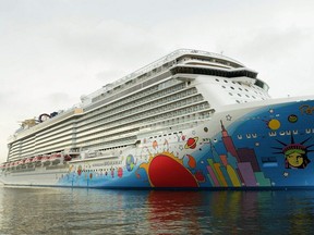 A general view during the Norwegian Breakaway Christening Ceremony in New York City, May 8, 2013.