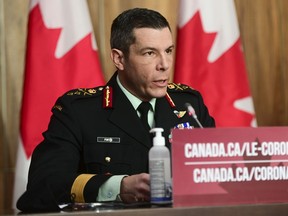 Maj.-Gen. Dany Fortin provides an update on the COVID-19 pandemic in Ottawa on Friday, Jan. 8, 2021.