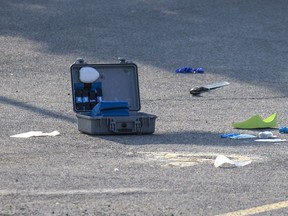 Ottawa police were holding the scene, awaiting the Special Investigations Unit, along Montreal Road near Popeyes Louisiana Kitchen at Ogilvie Road on Sunday, April 4, 2021.