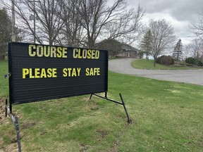 Stittsville Golf Club would almost certainly have been packed with golfers this weekend. Instead, like golf courses across Ontario, it remained closed following a shutdown ordered by the provincial government.