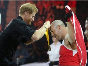 Mike Trauner received won two gold medals at the 2017 Invictus Games in Toronto. He received his rowing medal from the Duke of Sussex, who founded the international competition for sick and wounded soldiers