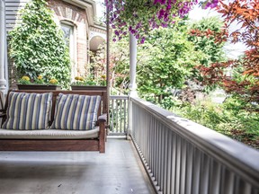 A porch swing is a great place to spend warm summer evenings.