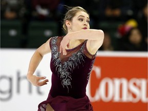 Alaine Chartrand, seen skating in October 2018, was the Canadian women's champion in 2016 and 2019.