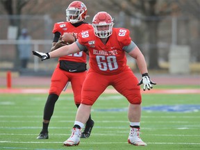 The Ottawa Redblacks selected offensive lineman Matthew Derks in the sixth round of Tuesday's CFL Draft.