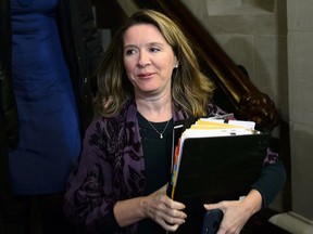 Katie Telford, chief of staff to Prime Minister Justin Trudeau, arrives at a caucus meeting on Parliament Hill in Ottawa on Wednesday, Feb. 27, 2019.