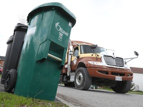 Green bin collection near Kanata in Ottawa.