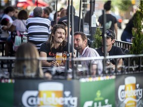People were happy to be out enjoying the patios on Elgin Street, Saturday, June 12, 2021.