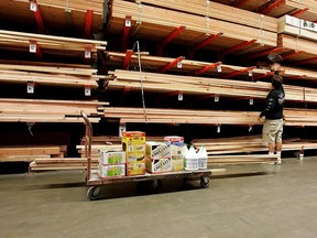 A Home Depot customer shops for lumber at a Home Depot home improvement warehouse store August 15, 2006 in El Cerrito, California.