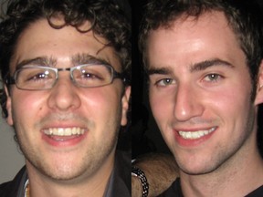 Oliver Martin (left), 25, and Dylan Ellis, 26, were shot to death as they sit in an SUV on Richmond St. W., near Walnut Ave., on Friday, June 13, 2008, and their killer has never been found. (Toronto Police handout photos)