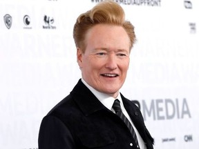 Comedian Conan O'Brien poses as he arrives at the WarnerMedia Upfront event in New York City, New York, U.S., May 15, 2019.