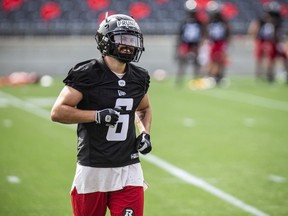The Ottawa Redblacks returned to the field on Sunday, July 11, 2021, for the club's first practice of this year's training camp. Antoine Pruneau, defensive back, during training camp.